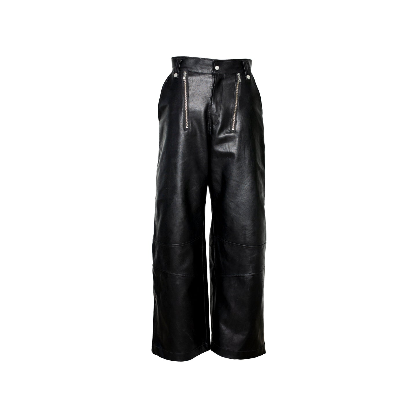 Wide-leg Leather Trouser