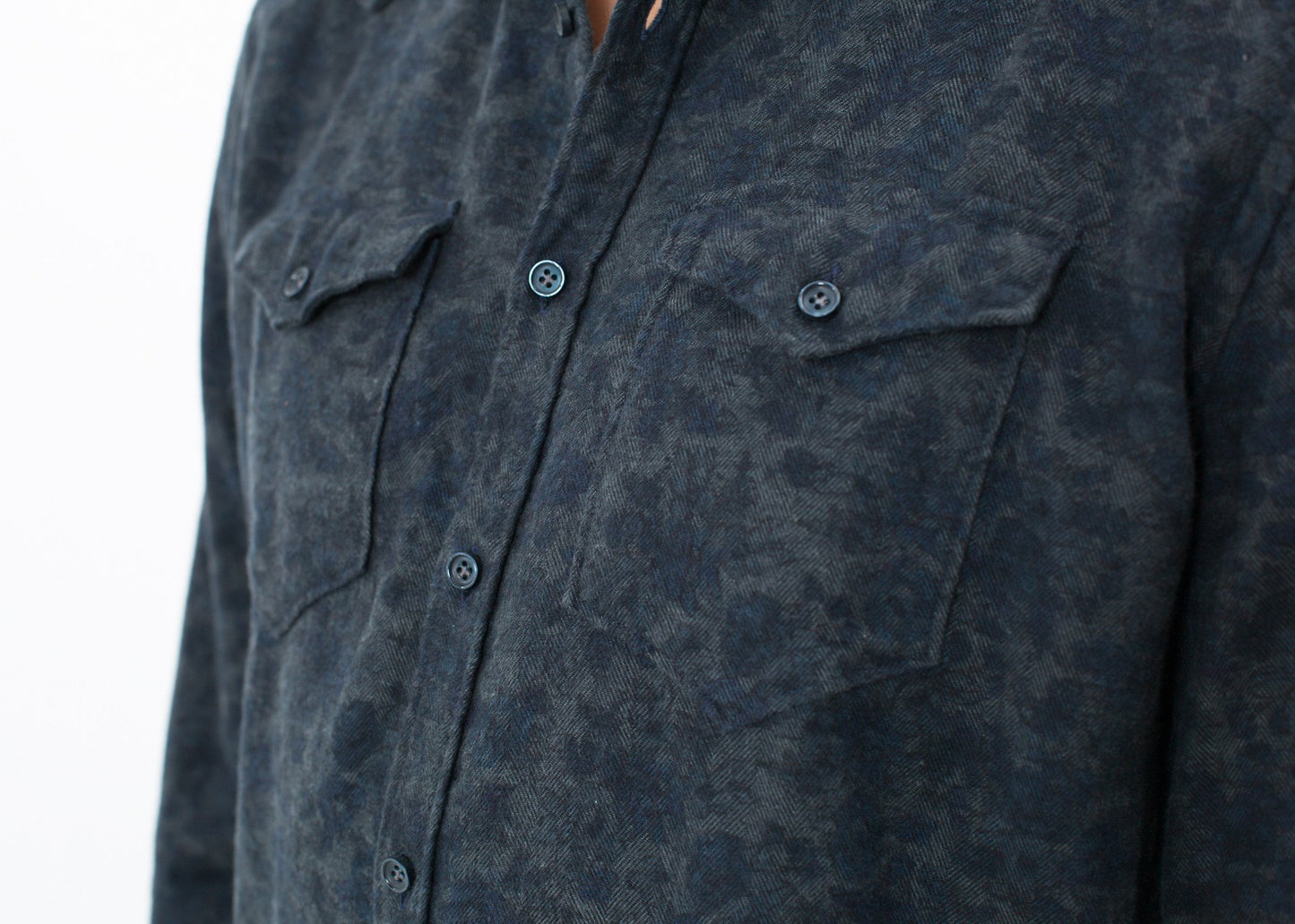 Western Arkansas Button-Up in Dark Hash Floralff cf b